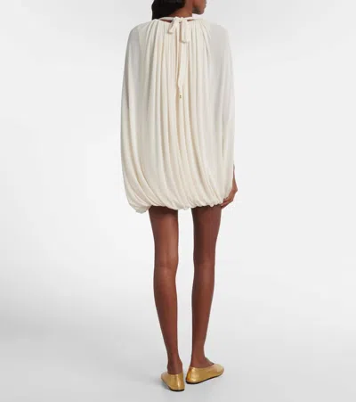 Xu Zhi Embellished Draped Minidress In Neutral