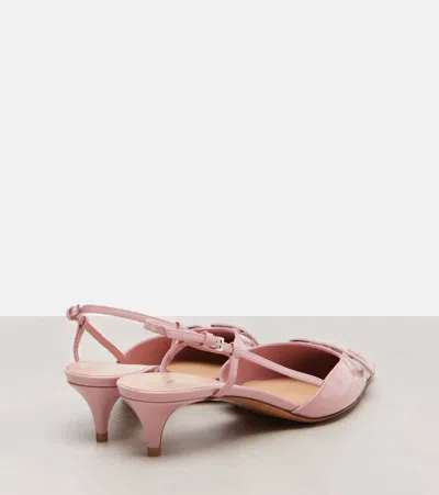 Valentino Garavani Valentino Vlogo 40 Patent Slingback Leather Pump In Pink