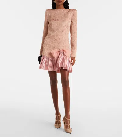 Valentino Rockstud 100 Lace And Leather Pumps In Multi