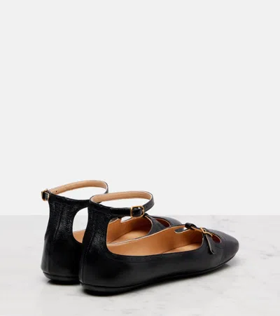 Chloé Black Misty Ballerinas In Black