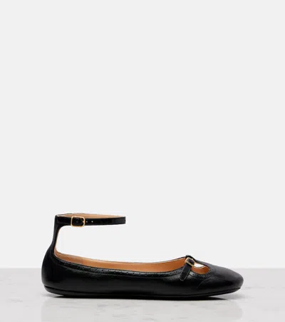 Chloé Black Misty Ballerinas In Black
