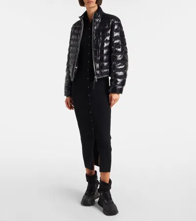 Moncler Genius Moncler X Edward Enninful Knut Short Glossy Down Jacket In Black