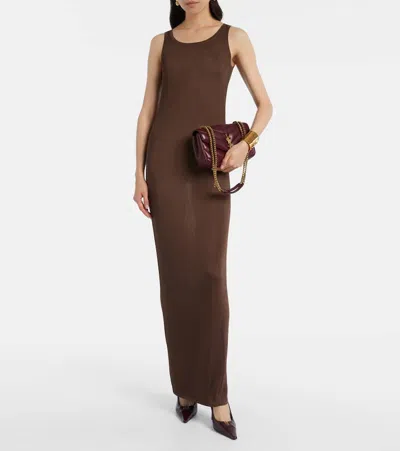 Saint Laurent Large Flip Shoulder Bag In Burgundy