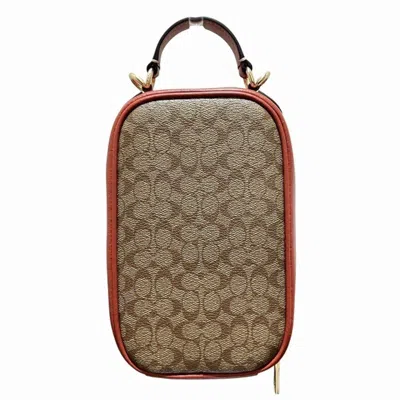 Pre-owned Coach Khaki Pvc Leather Handbag Shoulder Bag ()