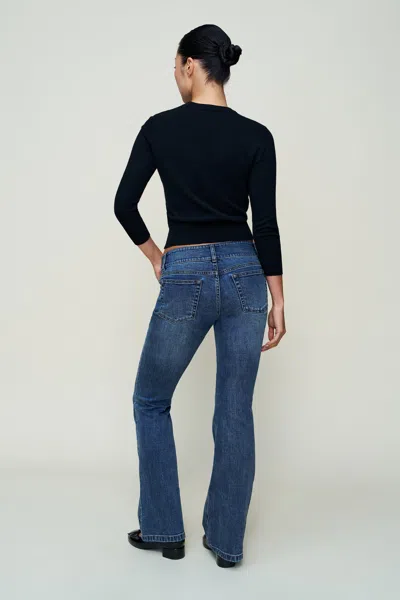 Danielle Guizio Ny Emelie Wool Cardigan In Blue