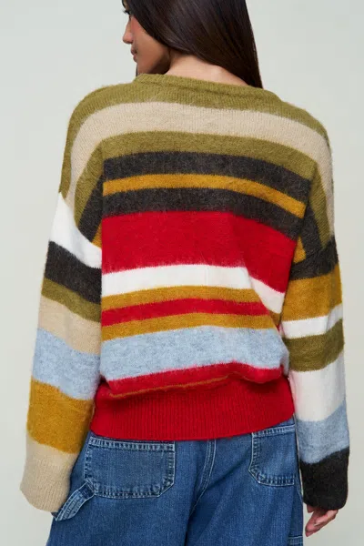 Danielle Guizio Ny Hawley Oversized Stripe Wool Jumper In Multi