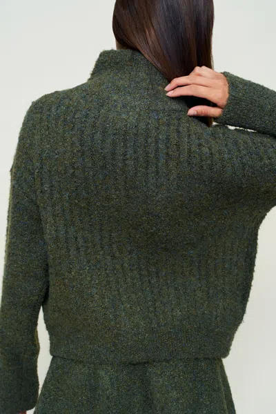 Danielle Guizio Ny Mila Zip Up In Green