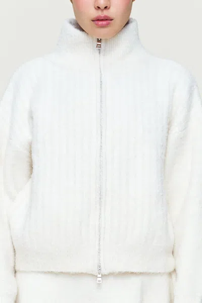 Danielle Guizio Ny Mila Zip Up In White
