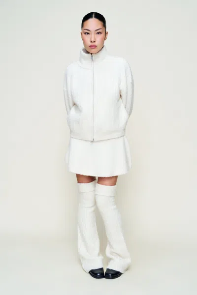 Danielle Guizio Ny Mila Zip Up In White