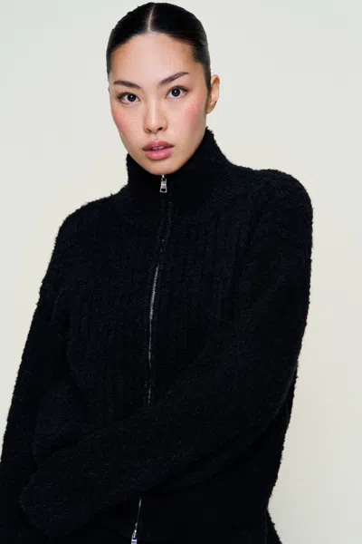 Danielle Guizio Ny Mila Zip Up In Black