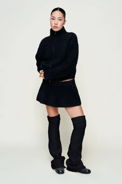 Danielle Guizio Ny Mila Zip Up In Black