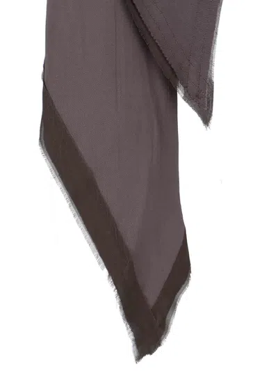 Attico Abito Midi Asimmetrico Con Dettaglio Attorcigliato In Gray