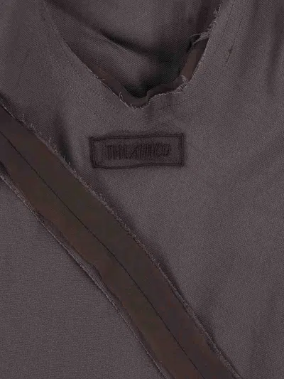 Attico Abito Midi Asimmetrico Con Dettaglio Attorcigliato In Gray