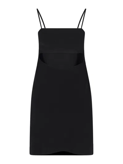 Alexander Wang Mini Dress With Contrasting Crystal In Burgundy