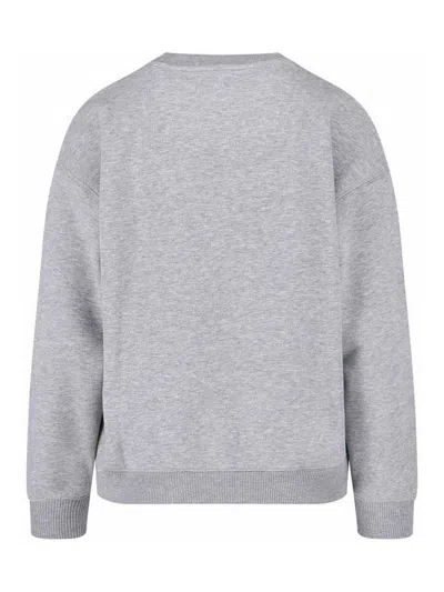 Anine Bing Ribbed Neck Sweatshirt Spencer In Gray