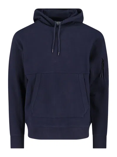 C.p. Company Cotton Hoodie In Blue