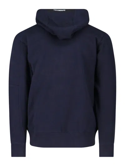 C.p. Company Cotton Hoodie In Blue