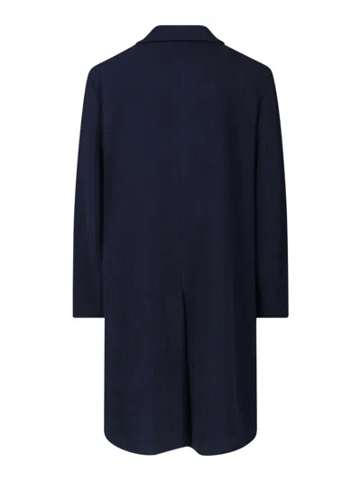 Lardini Classic Tailored Coat With Three-button Closure In Blue