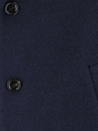 Lardini Classic Tailored Coat With Three-button Closure In Blue