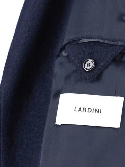 Lardini Classic Tailored Coat With Three-button Closure In Blue