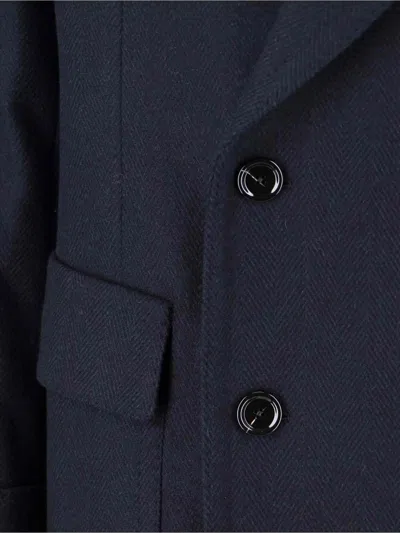 Lardini Double-breasted Jacket With Notch Lapel And Back Vent In Blue