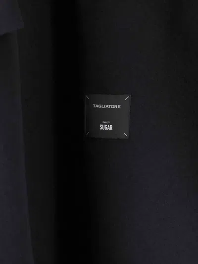 Tagliatore Structured Double-breasted Jacket With Flap Pockets In Black