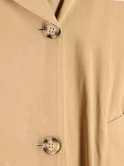 Isabel Marant Long Belted Double-breasted Jacket With Sophisticated Cuffs In Brown