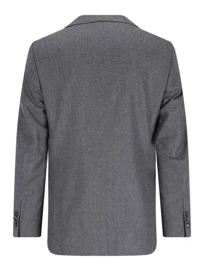 Caruso Tailored Grey Suit With Two-button Blazer In Gray