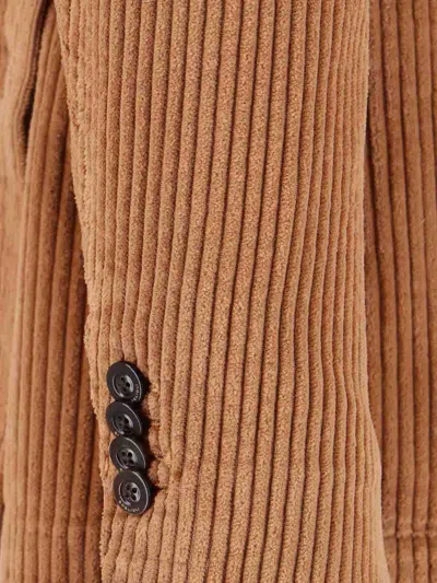 Boglioli Terracotta Brown Double-breasted Jacket In Multi