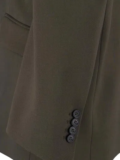 Attico Lapel Jacket With Flap And Chest Pockets In Multi