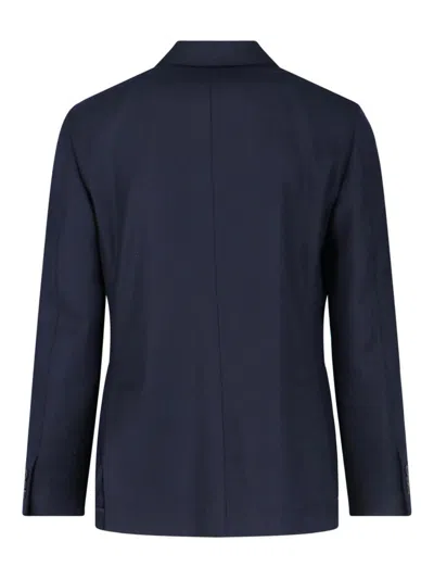 Lardini Tailored Jacket With Notch Lapel And Button Detailing In Blue