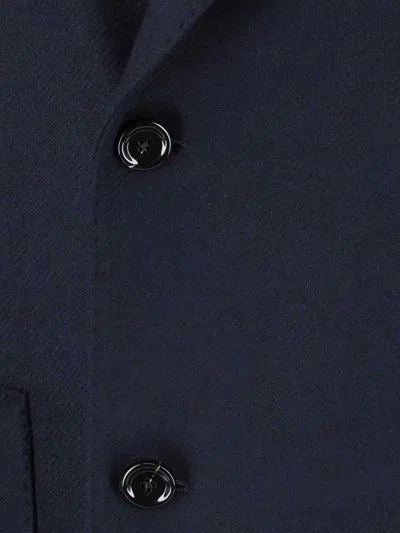Lardini Tailored Jacket With Notch Lapel And Button Detailing In Blue