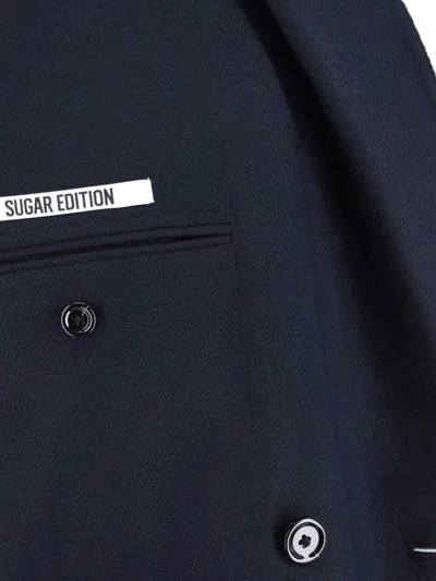 Lardini Tailored Jacket With Notch Lapel And Button Detailing In Blue