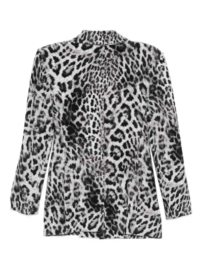 Norma Kamali Leopard Print Single-breasted Jacket In Gold