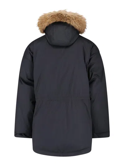 Balenciaga Logo Reversible Down Jacket In Black