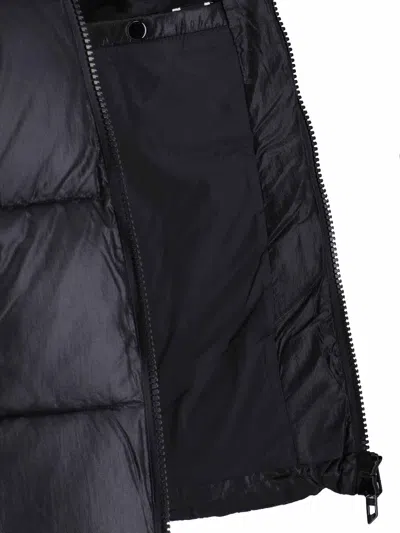 Diesel W-ostend Impactful Color-block Puffer Jacket In Black