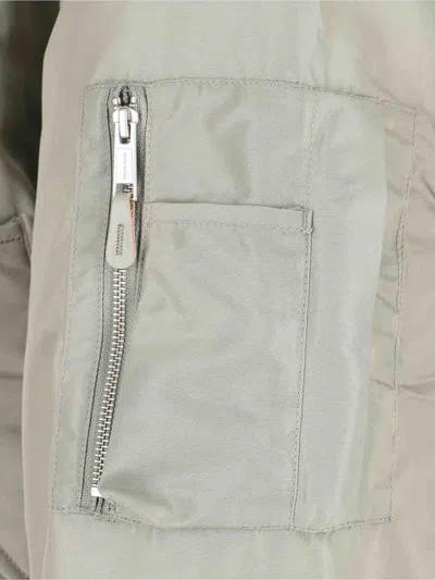 Entire Studios Grey Satin Bomber Jacket - Unisex - Nylon/polyester In Neutral