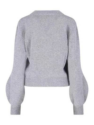 Marni Cashmere Cardigan With Logo In Gray