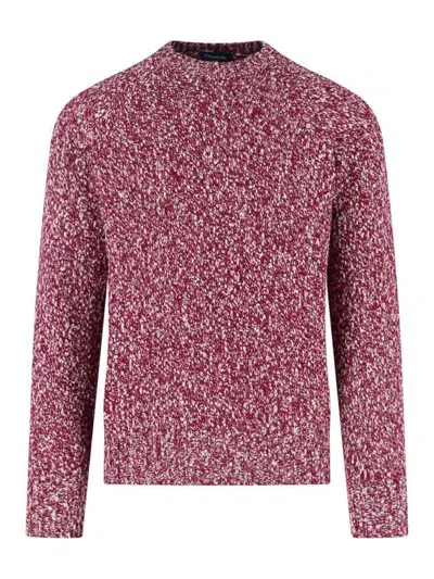 Drumohr Grape-coloured Pattern Wool Sweater In Red