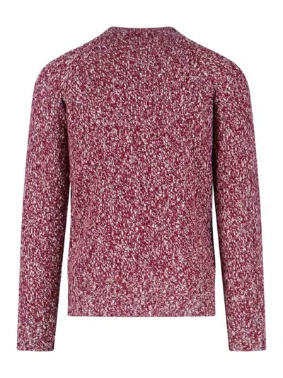 Drumohr Grape-coloured Pattern Wool Sweater In Red