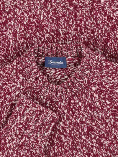 Drumohr Grape-coloured Pattern Wool Sweater In Red
