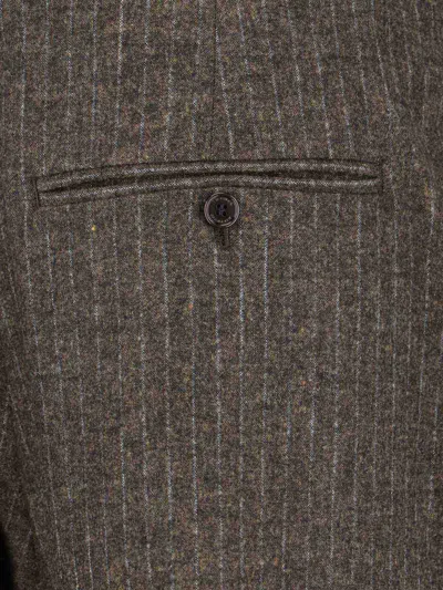 Isabel Marant Straight Pants In Mixed Wool In Brown