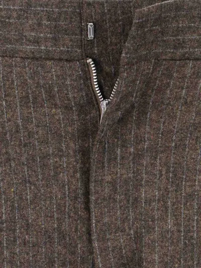 Isabel Marant Straight Pants In Mixed Wool In Brown