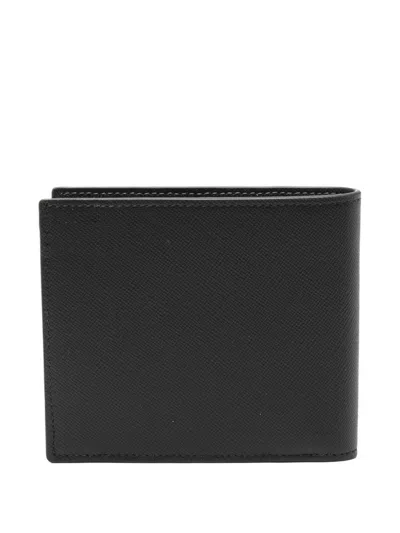 Paul Smith Textured Leather Bifold Wallet With Embossed Signature In Black