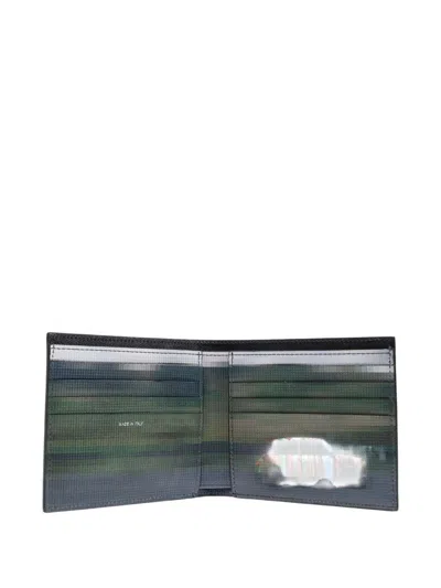 Paul Smith Textured Leather Bifold Wallet With Embossed Signature In Black