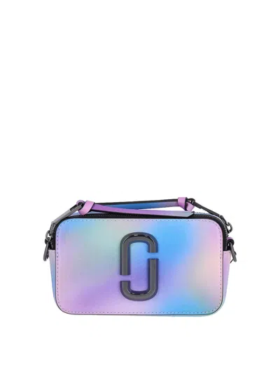 Marc Jacobs The Snapshot Shoulder Bag In Multicolor Leather In Blue