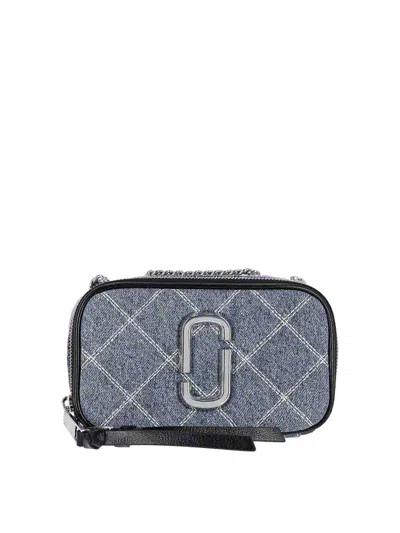 Marc Jacobs Small Crossbody Bag The Snapshot In Quilted Denim In Blue
