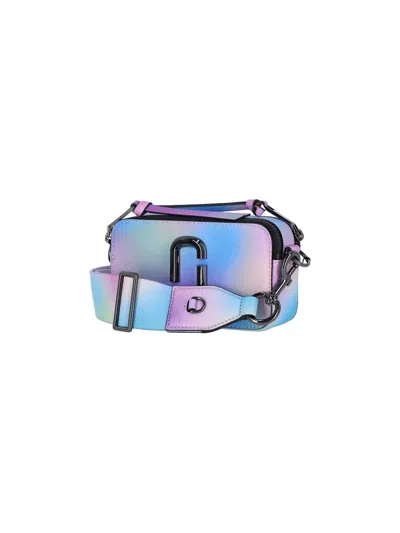 Marc Jacobs The Snapshot Shoulder Bag In Multicolor Leather In Blue