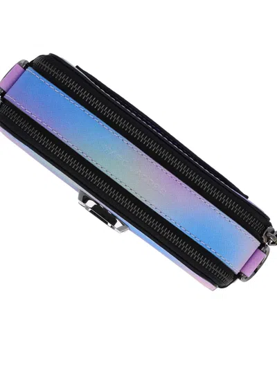 Marc Jacobs The Snapshot Shoulder Bag In Multicolor Leather In Blue