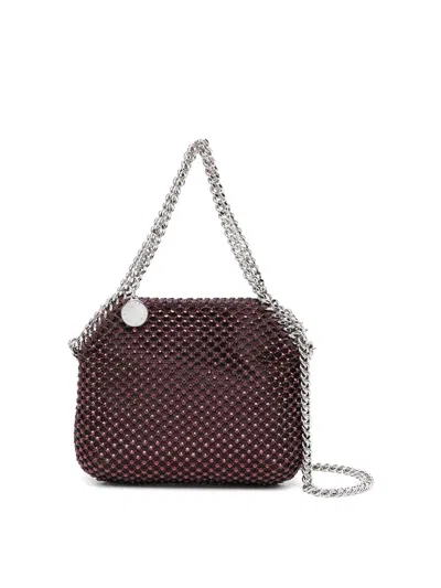 Stella Mccartney Falabella Chain-link Shoulder Strap Embellished Bag In Red